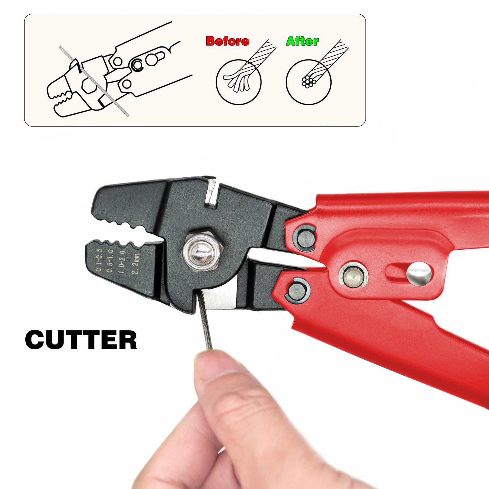 Stainless Steel Fishing Pliers Wire Rope Swager Crimper Alloy