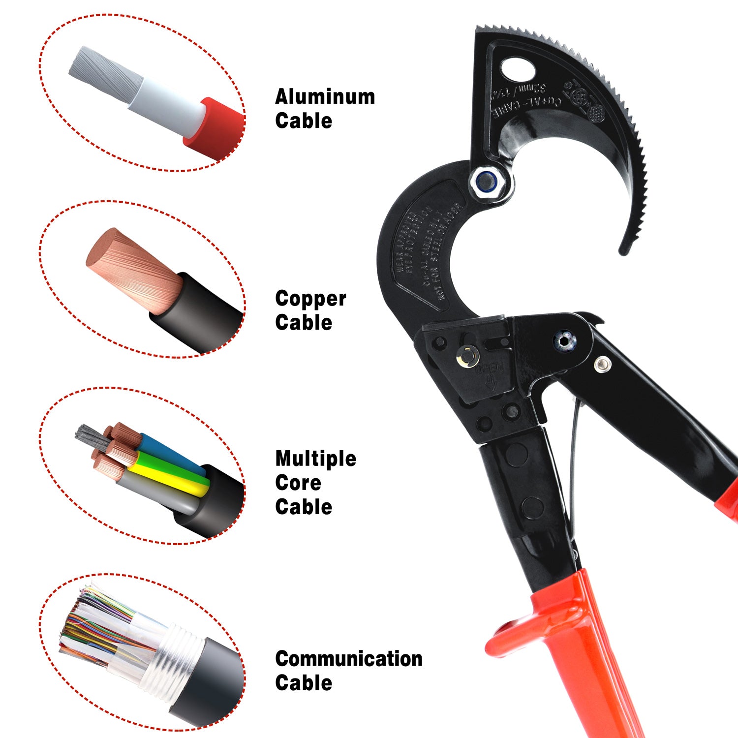 Ratching Cable Cut Ratcheting Cable Cutter Heavy Duty – sanuketools