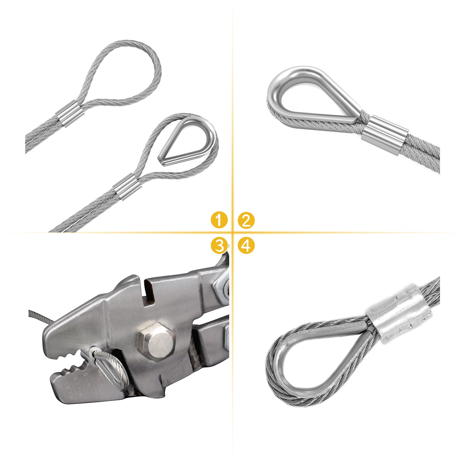 1/8 In Wire Rope Sleeves & Thimbles - Industrial Supply - Foto 4