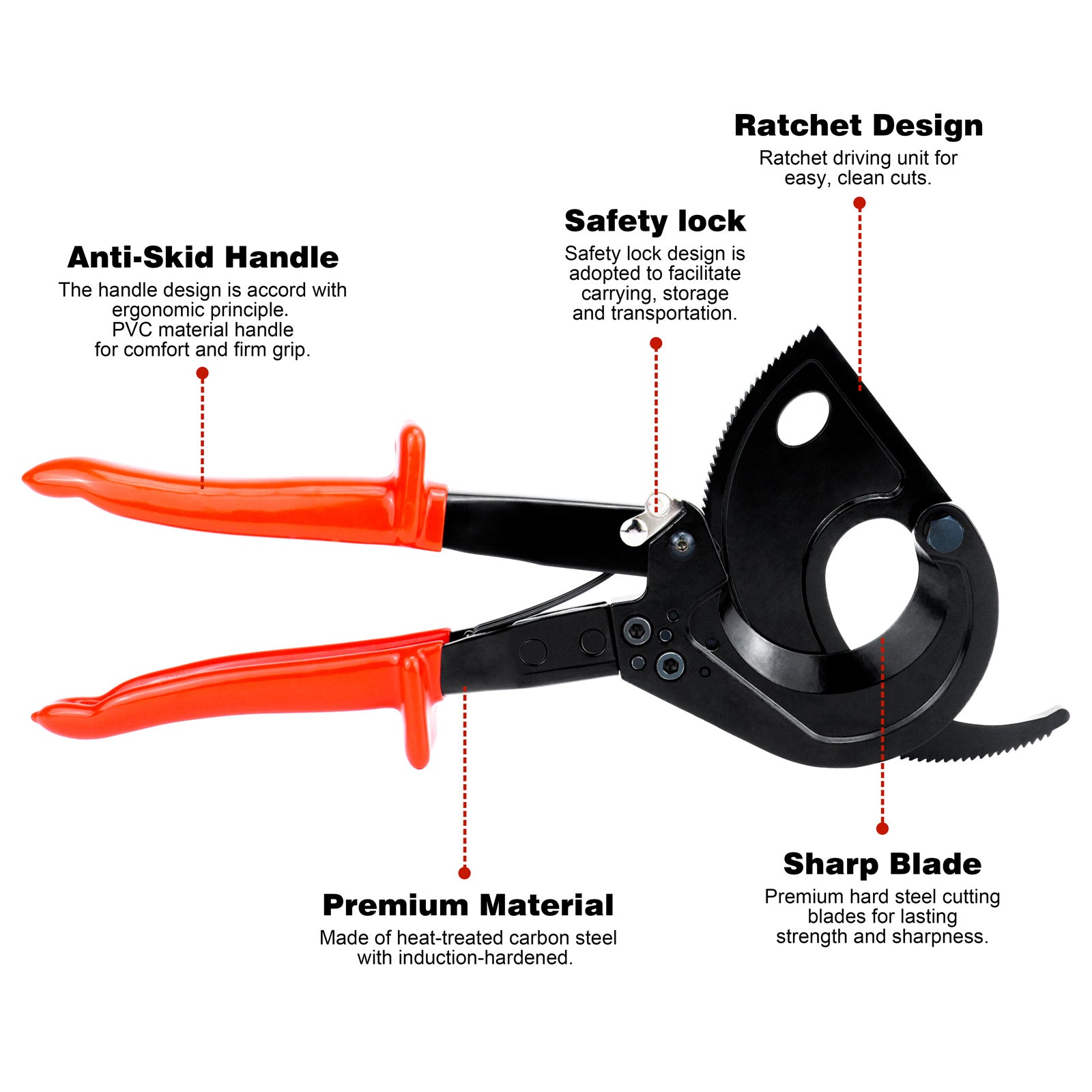 Premium Heavy Duty Rachet Pruning Shears