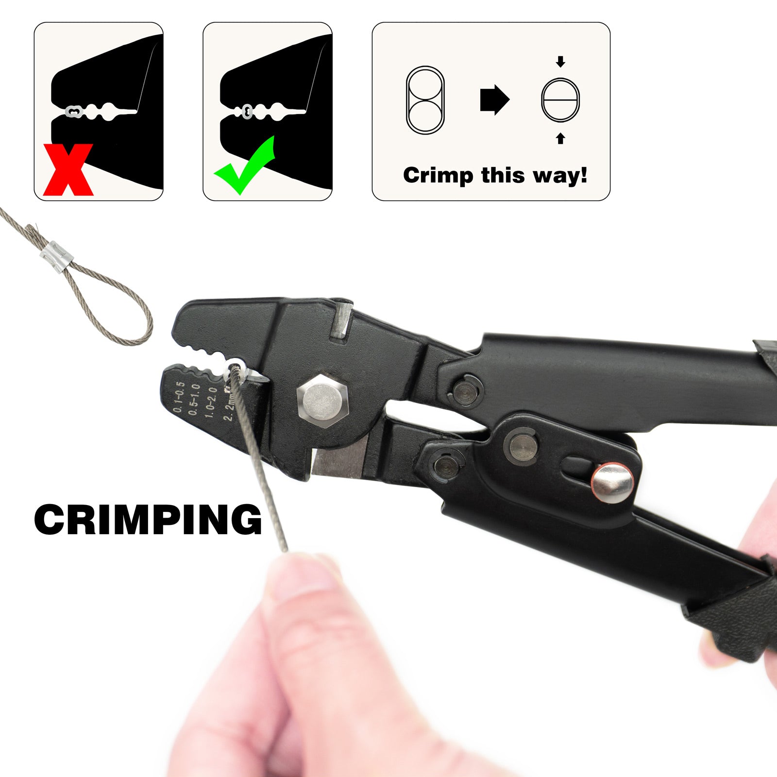 wire rope crimping tool swaging tool – sanuketools