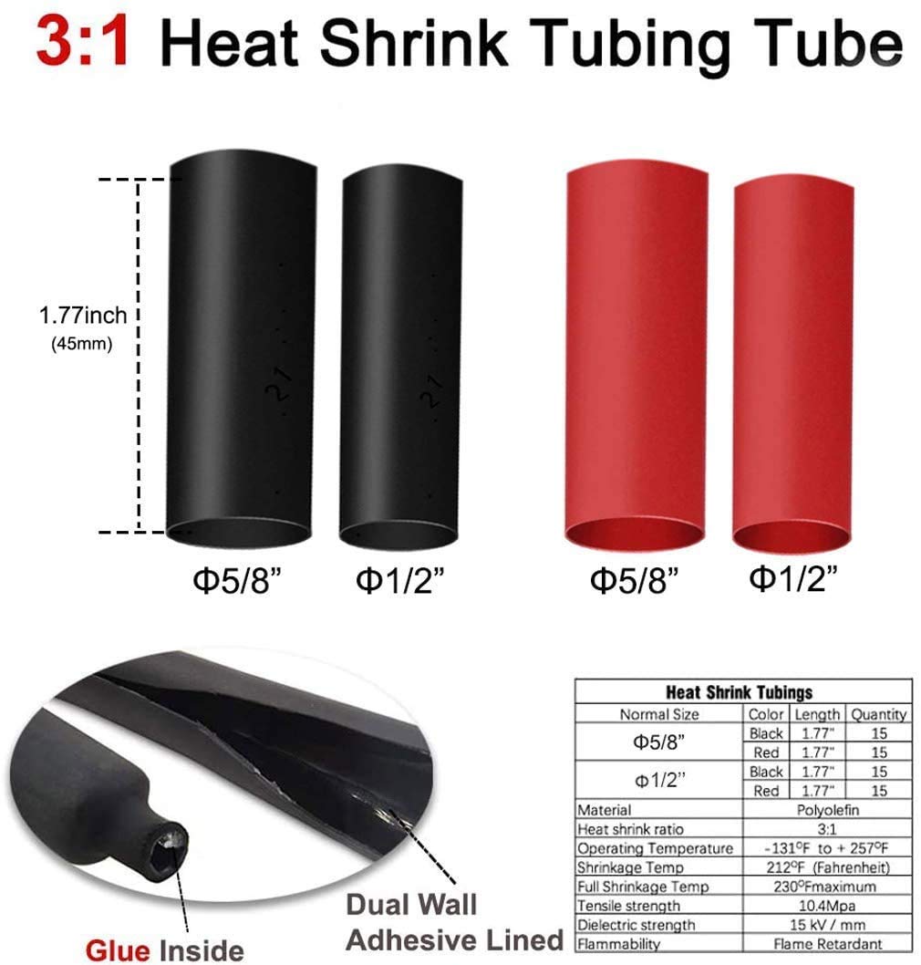 Knukonceptz 0 Gauge Set Screw Ring Terminal Pair