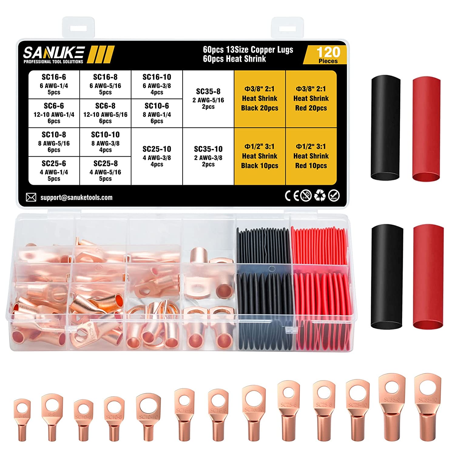 battery terminals wire connectors assortmrnt kit – sanuketools