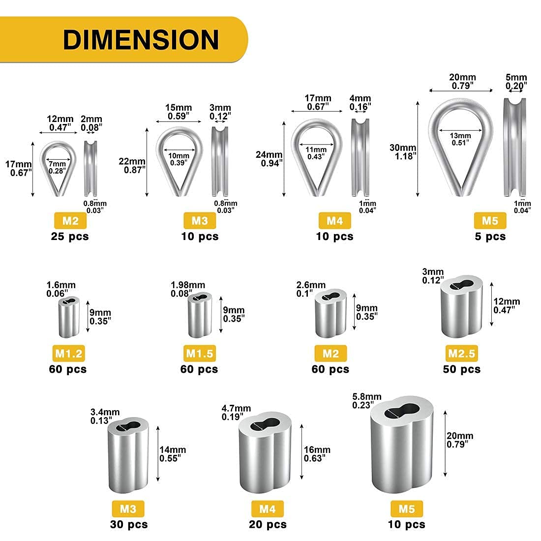 5/32'' Wire Rope Thimbles – sanuketools